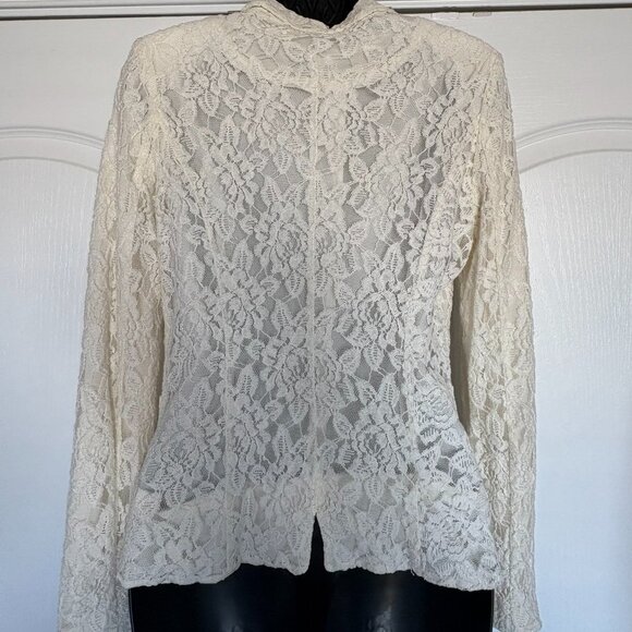 Forever 21 Cream lace blazer - Sz Lrg - Picture 2 of 3